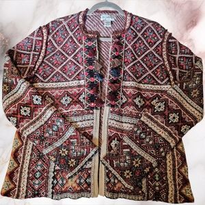 Peck & Peck Boho Tapestry Sweater